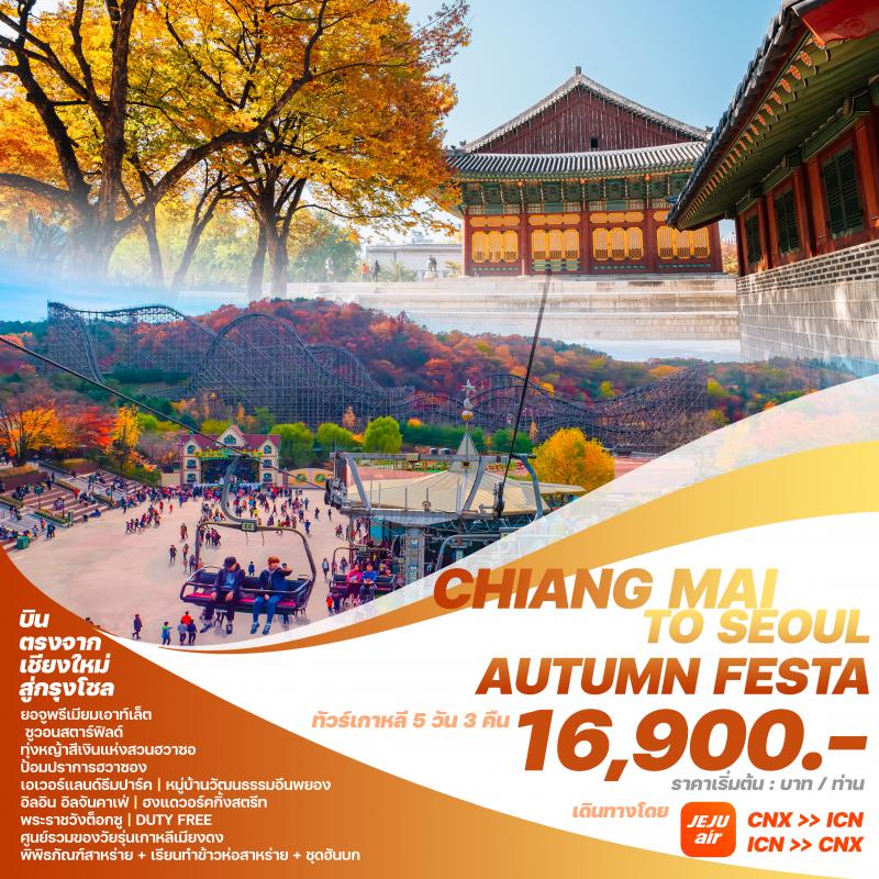 ทัวร์เกาหลีบินตรงเชียงใหม่ - โซล CHIANG MAI TO SEOUL AUTUMN FESTA